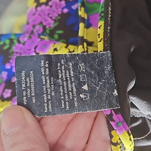 Faded Glory,  floral,  tank swim top, size 2X (18-20) - Picture 5 of 8